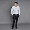 Outfit Jacquard White Casual Cotton Men Shirt