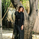 Women  Full Sleeve Fancy Chiffon loose fitted Black  Top